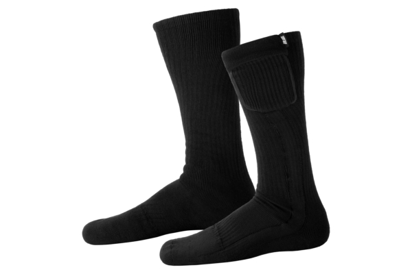 2E Tactical Heated Socks Race Black with Remote Control, Size XL