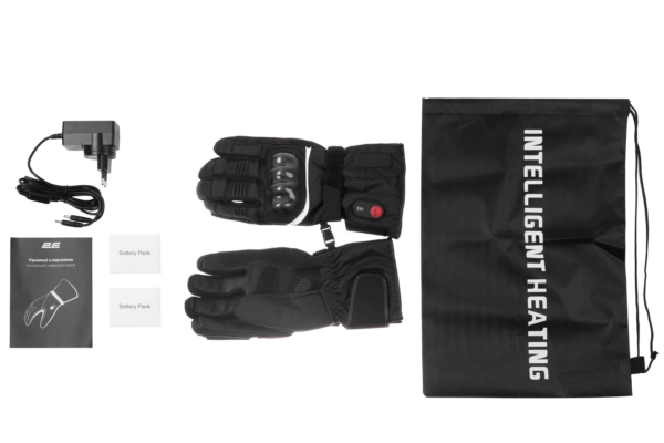 2E Tactical Heated Gloves Rider Black, Size S