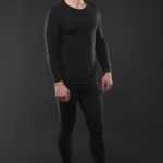 2E Tactical Men’s Heated Thermal Underwear eFiber for Men Black, Size L