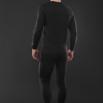 2E Tactical Men’s Heated Thermal Underwear eFiber for Men Black, Size L