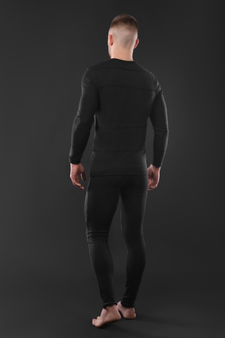 2E Tactical Men’s Heated Thermal Underwear eFiber for Men Black, Size L