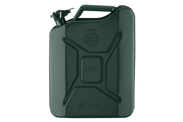 2E Jerry can fuel, vertical, 20L, metal, 0.8mm, green, 3.7kg