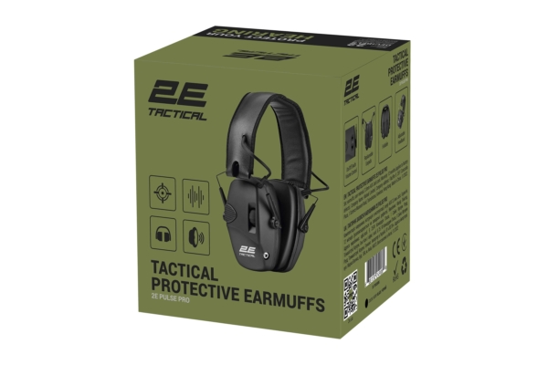 2E Tactical Tactical protective earmuffs Pulse Pro Black NRR 22 dB, active