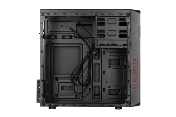 2E PC case Basis RD831 without PSU, 2xUSB2.0, VGA 320mm, mATX, black