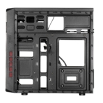 2E PC case Basis RD831 without PSU, 2xUSB2.0, VGA 320mm, mATX, black