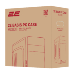 2E PC case Basis RD831 without PSU, 2xUSB2.0, VGA 320mm, mATX, black