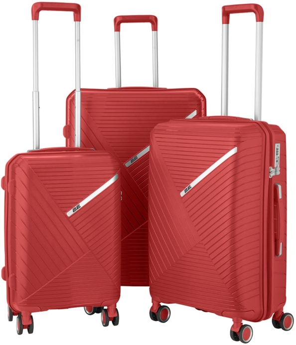 2E PP TROLLEY LUGGAGE SET 3IN1 SIGMA, RED