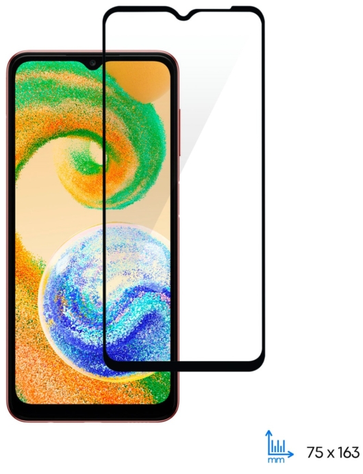 2E Захисне скло для Samsung Galaxy A04/A04s (A045/A047), 2.5D FCFG, (1 Pack), black border