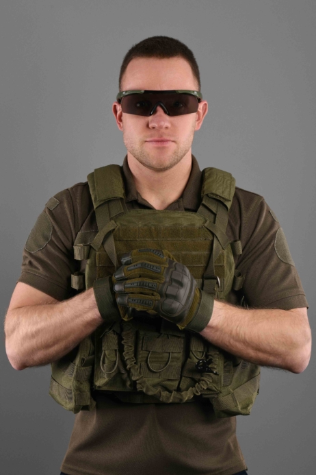 2E Tactical Military gloves, Sensor Touch S, OD Green