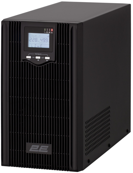 2E Джерело безперебійного живлення PS3000L, 3000VA/2400W, на зовнішні АКБ 4*12В, 3xSchuko+3xC13