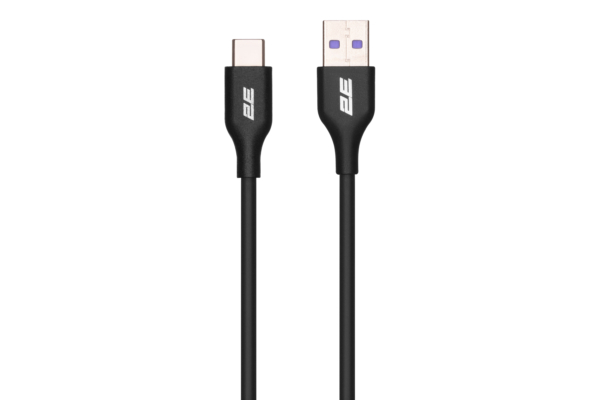 2E Кабель USB-A > USB-C зарядки/синхронизации, 1м, Type-C, Glow, черный