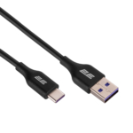 2E Сable USB-A > USB-C charge/data, 1m, Type-C, Glow, black