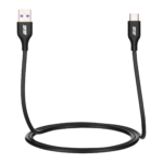 2E Кабель USB-A > USB-C зарядки/синхронизации, 1м, Type-C, Glow, черный