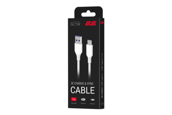 2E Cable USB-A – USB-C Glow 1m White