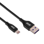 2E Кабель USB-A – Lightning Glow 1m black