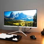 2E Монітор 25.7″ D2621W HDMI, DP, Audio, IPS, 2560×1080, 21:9, 75Hz, FreeSync, White