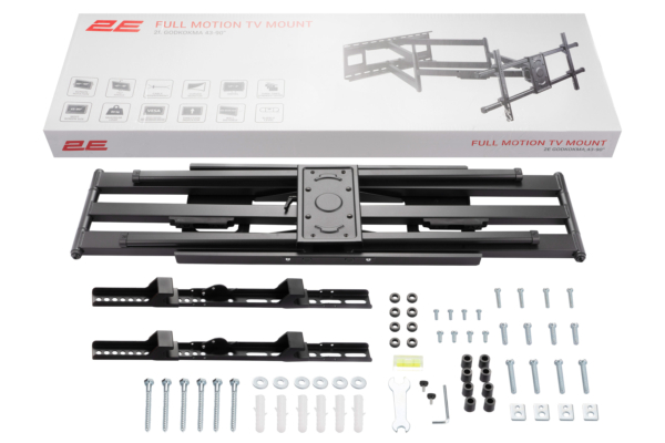 2E Full motion TV mount 2E Godkokma 43-90″, 1 m extension