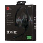 2E PC headset mono On-ear CH12 mini-jack, omni-mic, 1.2m, black