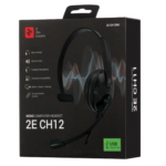 2E PC headset mono On-ear CH12 USB, omni-mic, 2m, black