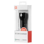 2E Автомобільний зарядний пристрій Dual USB Car Charger 36W, PD, QC, black