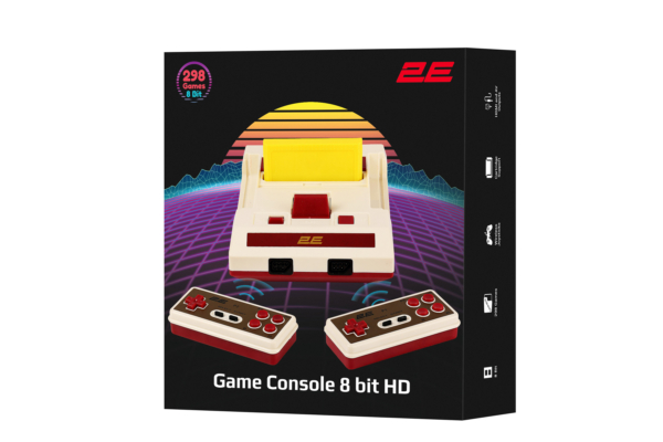 2E Игровая консоль 8bit HDMI (2 беспроводных геймпада, 298 игр)