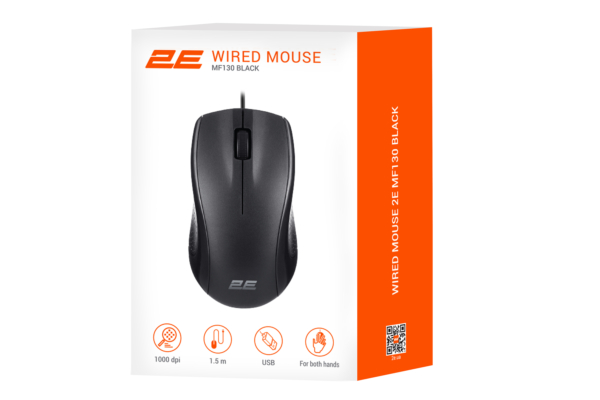 2E Mouse MF130, USB-A, Black