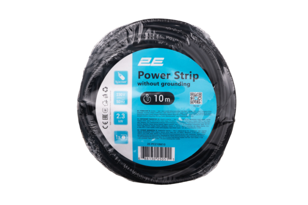 2E Power stip 1XCEE7/17, 2G*1.0mm, 10м, black