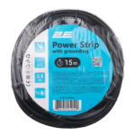 2E Power stip 1XSchuko, 3G*1.5mm, 15m, black