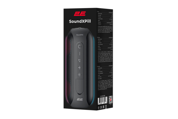 2E Portable Speaker SoundXPill TWS, MP3, Wireless, Waterproof Black