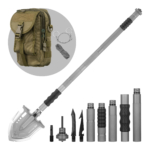 2E Tactical Multitool tactical shovel Mahura Steel Gray collapsible, 23 in 1, with bag included, 107 cm max., 1.5 kg