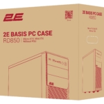 2E PC case Basis RD850 without PSU, 1xUSB3.0, 2xUSB2.0, 1x120mm ARGB, VGA 290mm, Acrylic Side Panel, mATX, black