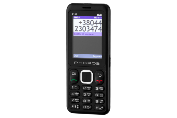 2E Мобильный телефон 2E E182 2.4″ 2SIM, 1700mAh, Черный