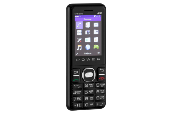 2E Мобильный телефон E240 2023 2.4″ 2SIM, 2500mAh, Черный