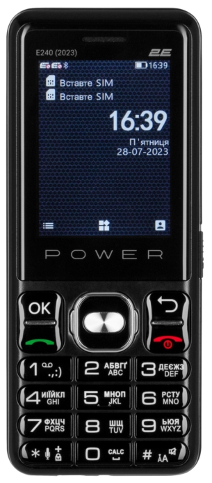 2E Мобільний телефон E240 2023 2.4″ 2SIM, 2500mAh, Чорний