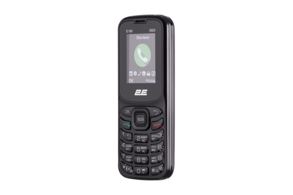 2E Mobile phone E180 2023 1.77″ 2SIM, 1000mAh, Black