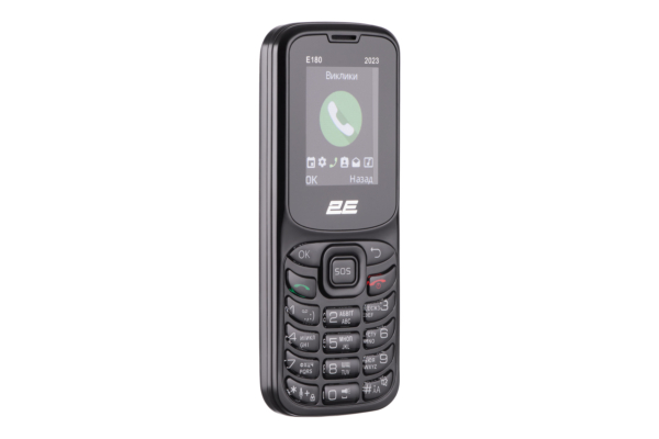 2E Mobile phone E180 2023 1.77″ 2SIM, 1000mAh, Black