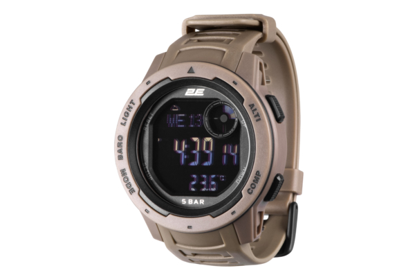 2E Tactical Delta X Brown tactical watch with compass and pedometer