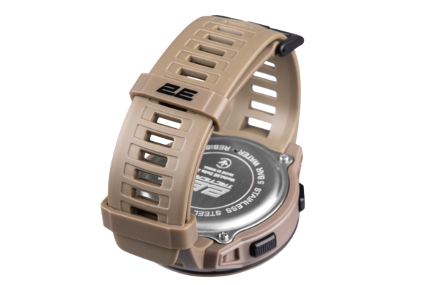 2E Tactical Delta X Brown tactical watch with compass and pedometer