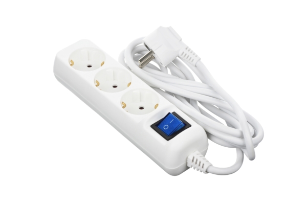 2E Power strip 3XSchuko with switch, 3G*1.5mm, 1.5m, white