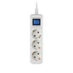 2E Power strip 3XSchuko with switch, 3G*1.5mm, 1.5m, white