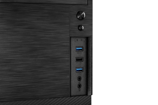 2E Корпус Alfa E190-3U без БП 2xUSB3.0, 1xUSB2.0 VGA 320мм ATX чёрный