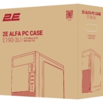 2E Корпус Alfa E190-3U без БП 2xUSB3.0, 1xUSB2.0 VGA 320мм ATX чёрный