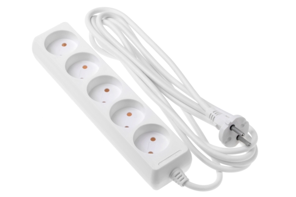 2E Network extension cord 5XCEE7/17, 2G*1.0mm, 3m, white