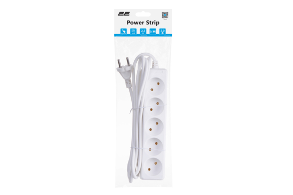 2E Network extension cord 5XCEE7/17, 2G*1.0mm, 3m, white