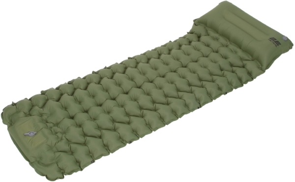 2E Tactical Inflatable sleeping folding mat, air pump system, green