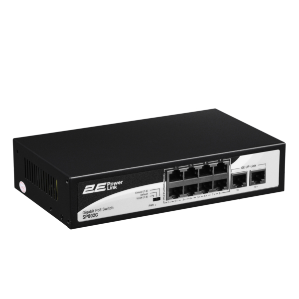 2E PowerLink SP802G 10xGE (8xGE PoE, 2xGE Uplink, 120W)