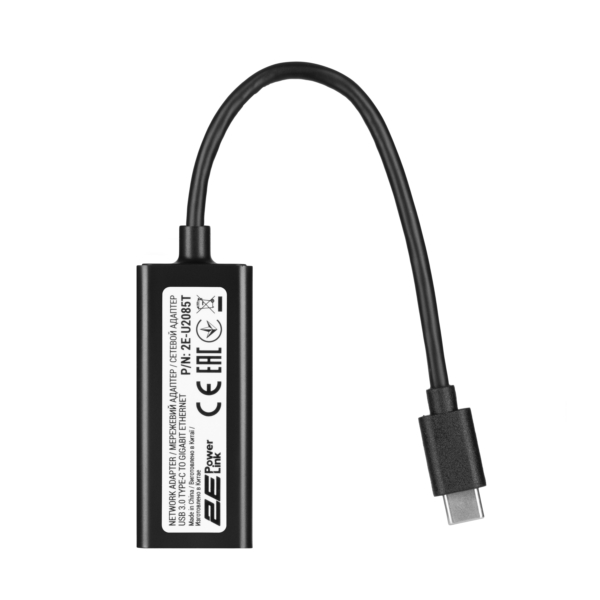 2E Мережевий адаптер PowerLink U2085T 1xGE, USB Type-C