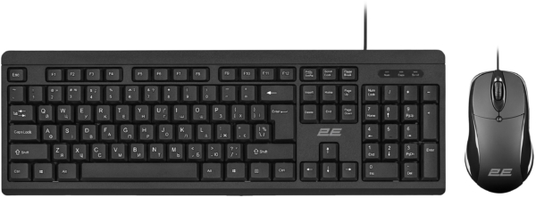 2E Combo keyboard and mouse MK401 USB-A, EN/UK, black