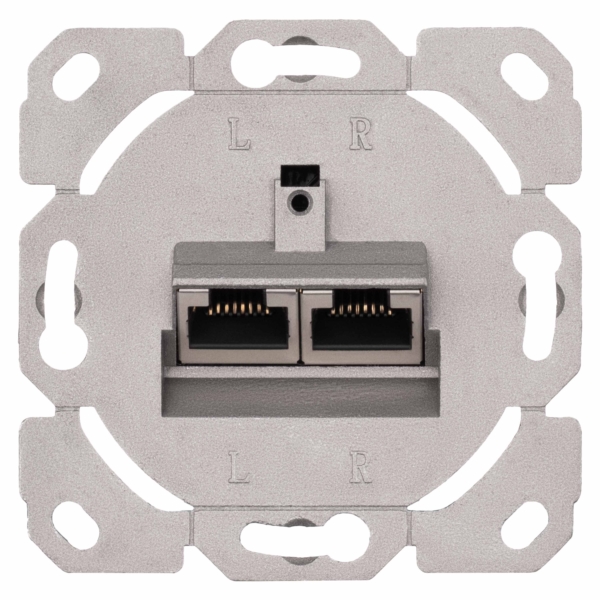 2E Настенная розетка CАТ 5e FTP, 2xRJ45, 8P8C, для скрытой проводки