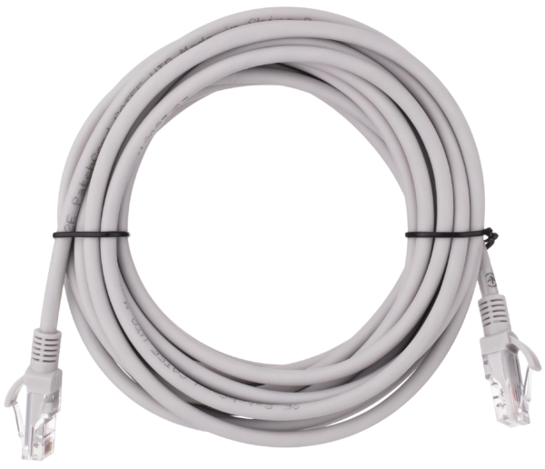 2E Патч-корд САТ 5e, UTP, 5м, 26AWG, RJ45, 7/0.16, Cu, LSZH, сірий